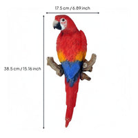 Resin Parrot Ornament Vibrant Colors Realistic Parrot Statue Weather Resistant