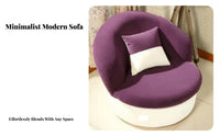 Upholstered Round Armchair Removable and Cleanable Cover Upholstered Contoured Seat Modern Design Comfortable Padding