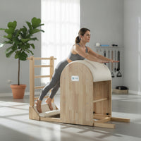 Padded Wooden Pilates Ladder Barrel Cushioned Pilates Ladder Barrel Long-Lasting Training Tool Sturdy for Fitness Enthusiasts, Mind-Body Practice Studios