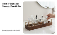 Wavy rim Cosmetic Tray Multi-Purpose Countertop Organizer Large Capacity