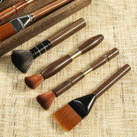 Kung Fu Tea Set Accessory Tea Brush, Ebony Wood and Bakelite Brush with Engraved LOGO, Teapot Brush, Tea Tray Brush
