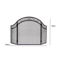 Freestanding Fireplace Accessory Black Iron-Design Log Rack Rigid Frame