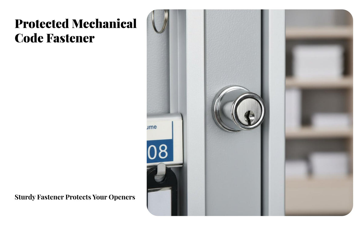 Efficient Organization Wall-Mounted Key Cabinet Heavy-Duty Construction Wall-Mounted Traditional Lockbox Includes Number Stickers Security Equipment Scratch-Resistant Finish for Property Management Estate Agents, Business Owners, Warehouse