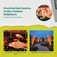Koi Fish Lantern Outdoor Waterproof Decorative String Lights