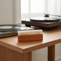 Vinyl Cleaning Brush with Wooden Handle Dust-Removing for Turntable Owners