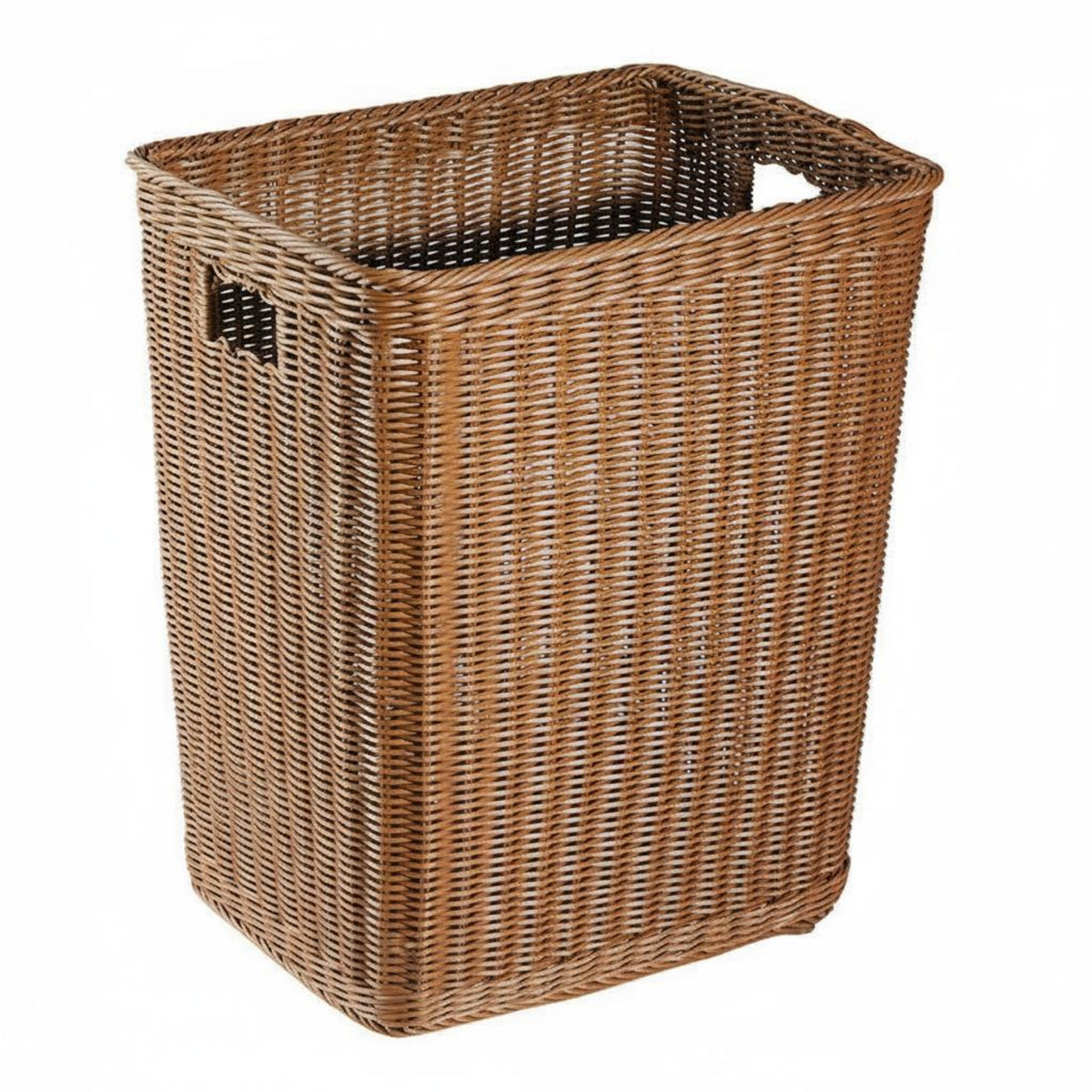 Square Woven Basket Reinforced Edges Deep Storage Basket Open & Household Organizer