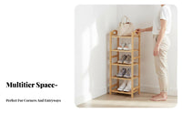 Space-Saving Vertical Shoe Rack Sturdy Multi-Tier Vertical Shelf Narrow Design Footwear Stand Dust-Proof Shelves for Apartment Dwellers, Homeowners, Students, Entryway, Small Areas, Hallway, Dorm Room