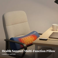 Support Pillow Ergonomic Design Memory Foam Waist Pillow Breathable Textile Electric Waist Massage Cushion for Office Workers, Commuters