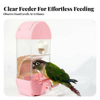 Automatic Bird Feeder Large Capacity Parrot Food Dispenser Husk Separator Automatic Bird Dispenser for Vacation, Travel