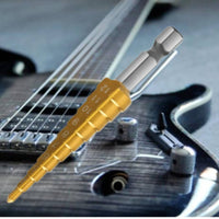 Self-Centering Acoustic Guitar Pickup Installation Tool High Speed Steel Guitar End Pin Hole Drill Precise Positioning 3-12mm Tapered Drill Bit Even Drilling for Luthiers, Guitarists, Instrument Maintenance