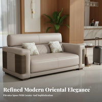 High-End Design Quilted Leather Settee Long-Lasting Construction Lobby Couch Easy to Clean Reception Seating Solid Frame for Interior Designers, Hotel Managers, Business Owners, Waiting Room, Clubhouse, Office