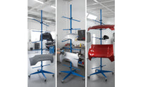 Auto Body Paint Stand with Clamps Heavy-Duty Auto Body Panel Holder with Wheels Car Panel Stand with Wheels Adjustable Sturdy