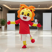 Lion Character Costume Cushioned Material Full Body Lion Outfit Eye Catching Event Attire for Parties