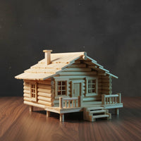 DIY Bamboo House Kit Creative Gift Wooden Tiny House Model for Hobbyists, Adults