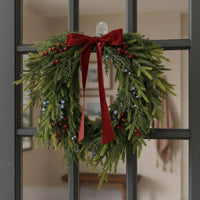 Red Fruit Bow Wreath Long-Lasting Red Fruit Wreath Long-Lasting for Porch