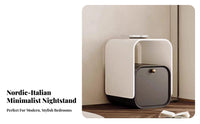 Narrow Nightstand with Drawer Nordic aesthetic Narrow Storage Table with Drawers