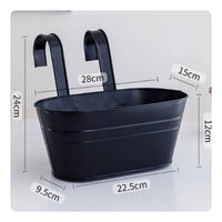Planter with Hooks Oval Hanging Basket Easy to Install for Gardeners