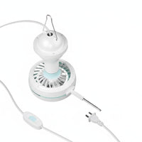 Easy Installation Windless Fly Shooer Adjustable Range Hanging Fly Fan Timer Function for Food Vendors, Market Stall Holders, Restaurant Owners