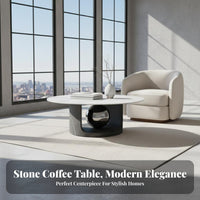 2 Pieces Minimalist design Nesting Coffee Table Set Light Luxury Round Nesting Table Set Modern Aesthetic Living Room Furnishing Stsingle Pattern Top for Apartment Dwellers, Homeowners, Students, Small Spaces, Lounge Area, Bedroom, Balcony