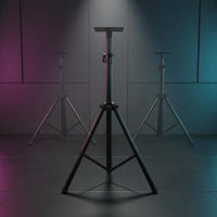 6 Pieces Sturdy Steel Tripod Speaker Stand Foldable Adjustable Speaker Stand High Weight Capacity Audio Gear for Stage, Karaoke