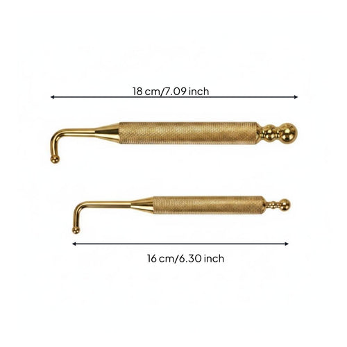 3 Pieces Gua Sha Stick Easy to Clean Brass Massage Stick Ergonomic Grip for Spa