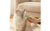 Slicker Brush Curved-Handle Grooming Brush Ergonomic for Cats, Pet Owners