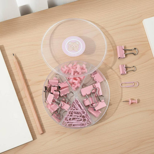 Colorful Document Clip Set with Case Long-Lasting Metal for Desk Organization