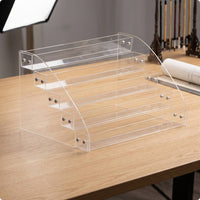 Paint Bottle Organizer Clear Paint Storage Rack Multi-Tier Acrylic Organizer for Hobbyists, Artists, Craft Room, Workspace, Desk