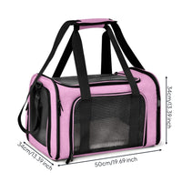 Mesh Pet Travel Carrier Cozy Mat Soft Sided Pet Carrier Multiple Openings