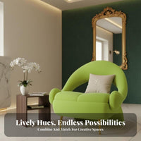Oversized Single Sofa Light Luxury Design Shell-Shaped Armchair Modern Aesthetic Deep Seat for Apartment Dwellers