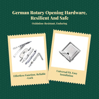 Pane latch lock, sturdyduty casement stay, tilt & turn hardware accessories, securemisoperation device
