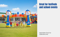 Cartoon Inflatable Archway, Rainbow Gate, Welcome Arch, Event, Kindergarten, Opening Ceremony