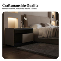 C-curvedd End Table Minimalist Design Nightstand Modern & design With Drawer for homeowners, Entryway