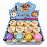 12 Pieces Bun-Shaped Stress Toy Glittery Dumpling Squishy Desk Decor