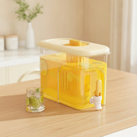BPABPA-Safe Cold Water Pitcher with Spigot Food-Grade Beverage Dispenser with Tap Transparent Drink Dispenser with Spigot Large-Capacity for Families