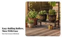 Mobile Trellis Planter Multi-Tier Design Climbing Plant Climbing Rack Rustresistant High Load-Bearing for Corner Space