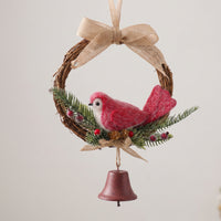 Twig Wreath with Bird Rustic Bird Wreath for Christmas Decoration