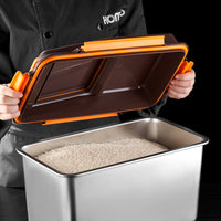 Hongjunda 304 Stainless Steel Rice Storage Container with Lid
