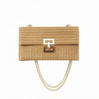 Woven Bag Structured Shoulder Bag Rectangular