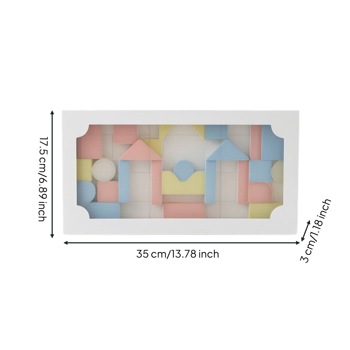 Translucent Acrylic Blocks Open-Ended Sensory Building Blocks Gift-Ready Toy Rainbow for Toddlers
