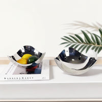 Modern Minimalist Stainless Steel Geometric Mirror Round Tray