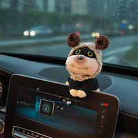 Mini Size Car Screen Topper Doll Easy Installation Cute Creature Dashboard Figure Non-Obstructive View Car Dash Creature Decor No Sight-Line Blocking for Women, Office Desk
