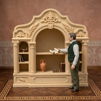 1:12 Mini European Retro Arch Shelf Dollhouse Micro Model Furniture Wood Style