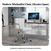 Quilted Rolling Task Chair Ergonomic Backrest Office Furniture for Adults, Women