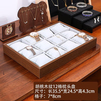 现货批发竹木首饰盘戒指耳钉散珠耳钉耳环展示盘首饰架戒指盘首饰