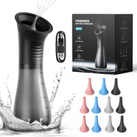 Electric Ear Cleaner with Ear Spoon Set, Black, ABS+PC+Silicon