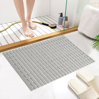 Bathroom Shower Non-slip Mat, Hollowed, Square, PVC, Japanese Style
