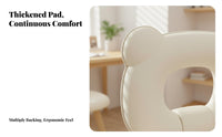 Bear-Shaped Backrest Chair 360-Degree Rotation Swivel Seat Comfortable Cushion