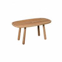 Slatted Top Low Table Natural Imperfection Aesthetic Design outsidedoor Furniture Minimalist & design