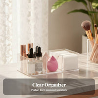 Multi-Compartment Vanity Organizer Space-Saving Multi-Compartment Vanity Tray